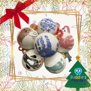 Christmas Bauble Pot Painting